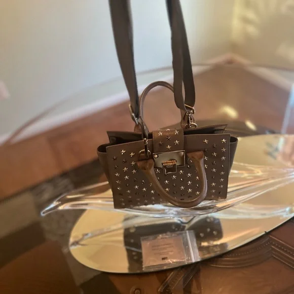 Jimmy Choo Riley Small Star Studs Leather Handbag - Picture 6 of 9